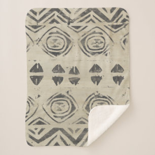 Couverture Sherpa Formes arrondies et géométriques de bazar de motif