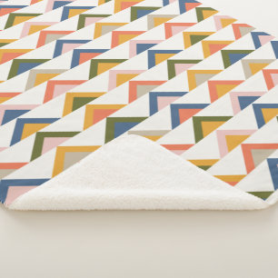 Couverture Sherpa Formes géométriques mignonnes dans les couleurs d'