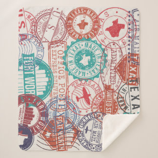 Couverture Sherpa Fort Worth Texas : timbres de voyage.