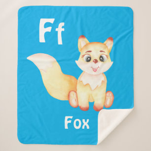 Couverture Sherpa Fox personnaliser ABC : Lettre F - Ajouter votre n
