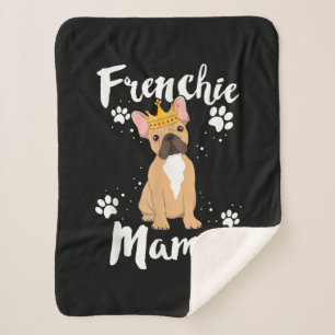 Couverture Sherpa Frenchie Mama Femmes Mor Maman Amoureux des chiens