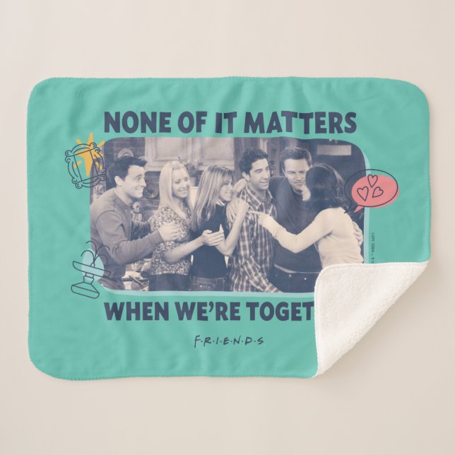 Couverture Sherpa FRIENDS™ | Câlin de groupe (Devant (Horizontal))