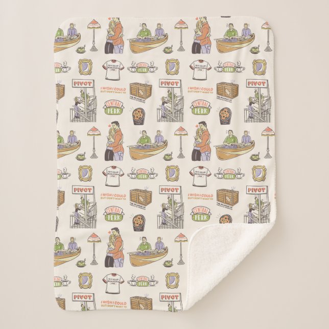 Couverture Sherpa FRIENDS™ | Icônes de dessin animé (Devant)