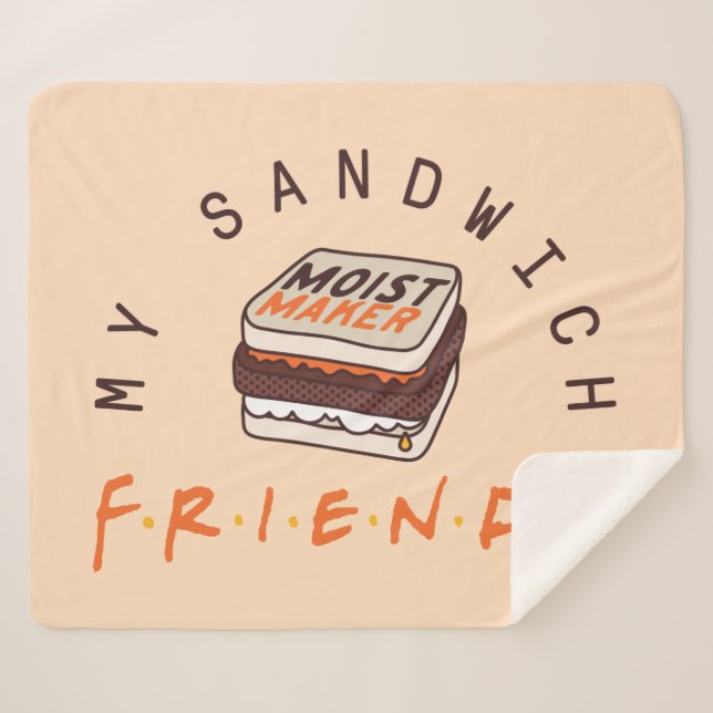 Couverture Sherpa FRIENDS™ | Mon Sandwich (Devant (Horizontal))