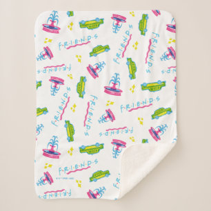 Couverture Sherpa FRIENDS™ Motif Taxi et Fontaine à Eau
