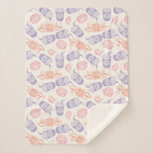 Couverture Sherpa FRIENDS™ Pastel Central Perk Pattern