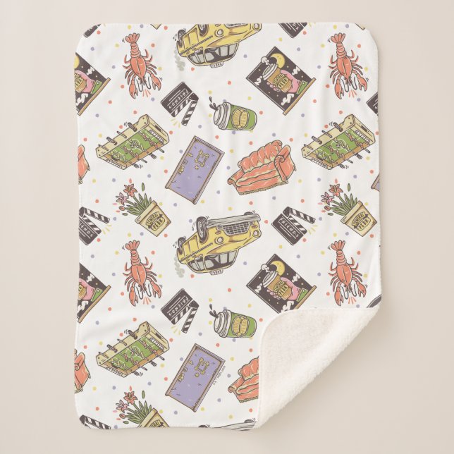 Couverture Sherpa FRIENDS™ | Polka Dot Icon Pattern (Devant)