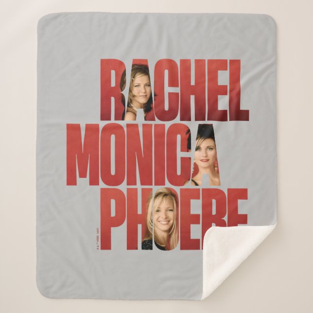 Couverture Sherpa FRIENDS™ | Rachel, Monica & Phoebe (Devant)