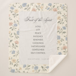Couverture Sherpa Fruit de l'Esprit Galates 5:22–23 Verset biblique
