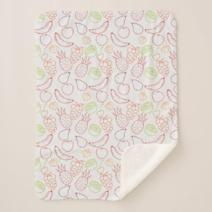 Couverture Sherpa Fruit motif transparent motif de surface de frui