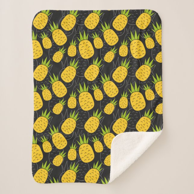 Couverture Sherpa Fruit motif transparent | motif de surface de frui (Devant)