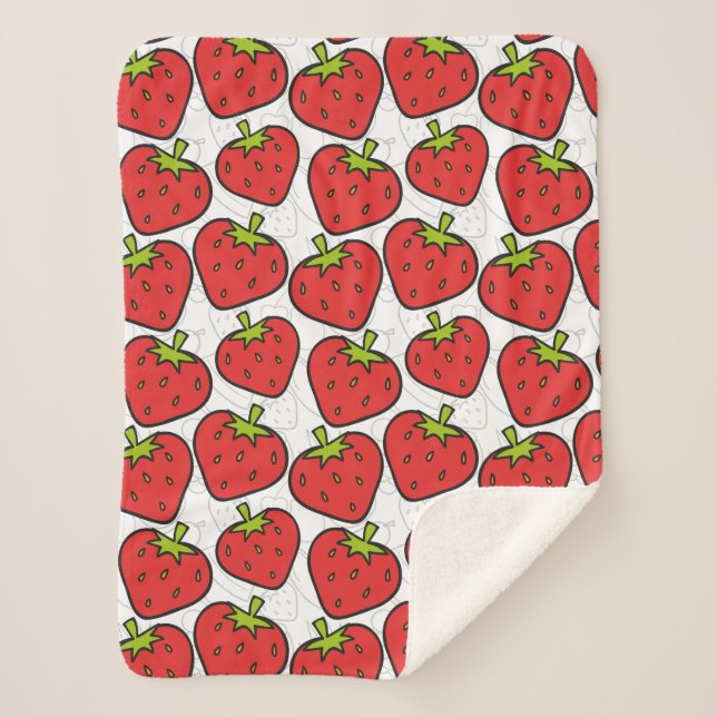 Couverture Sherpa Fruit motif transparent | motif de surface de frui (Devant)