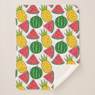 Couverture Sherpa Fruit motif transparent motif de surface de frui