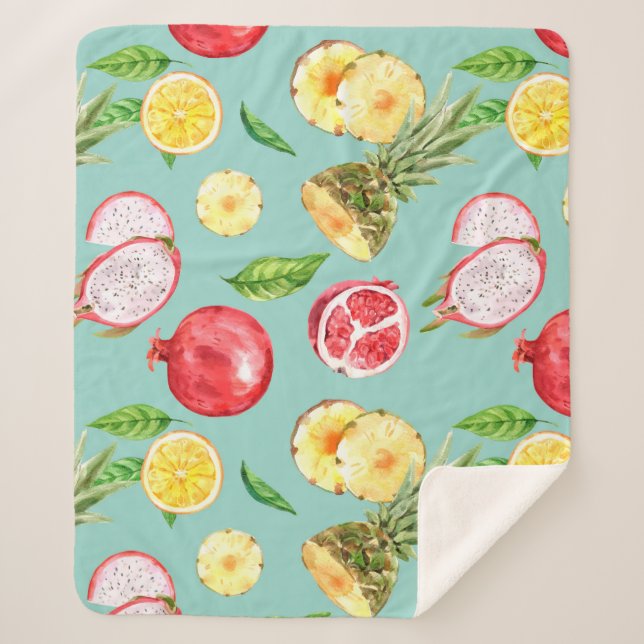 Couverture Sherpa Fruit tropical (Devant)