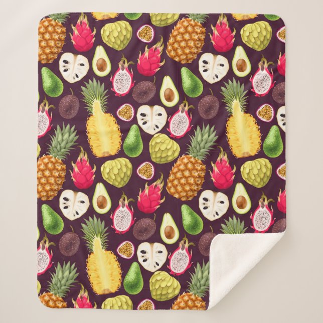 Couverture Sherpa Fruits tropicaux Blanket Sherpa (Devant)