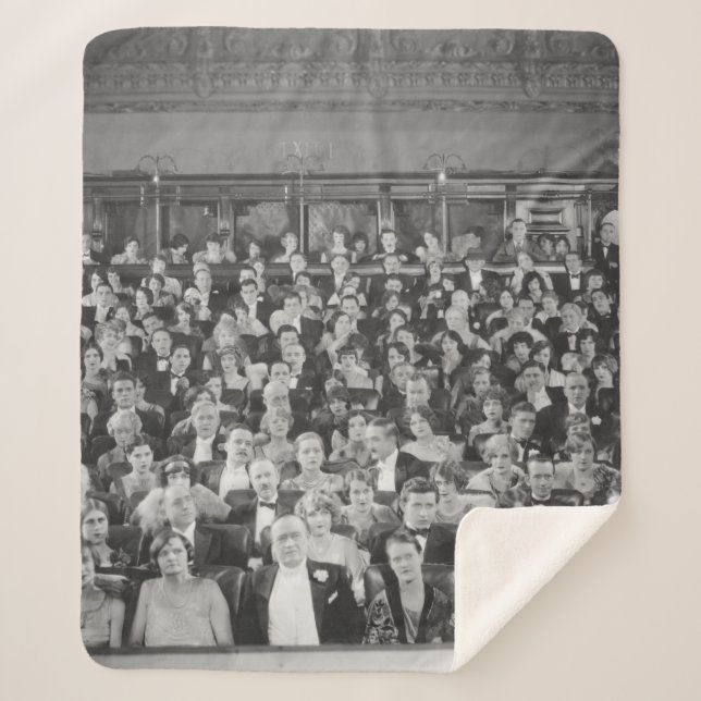 Couverture Sherpa FULL HOUSEaudience, vintage, théâtre, foule, gens (Devant)