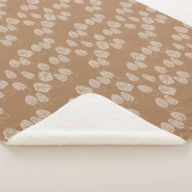 Couverture Sherpa Fun Fungi Morel Champagne Motif cosy (3/4)