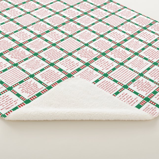 Couverture Sherpa Fun Holiday song lyrics with red, white, green  (3/4)