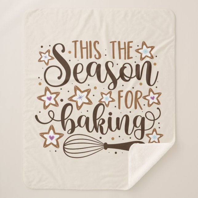 Couverture Sherpa Fun 'Tis Season for Baking Design (Devant)
