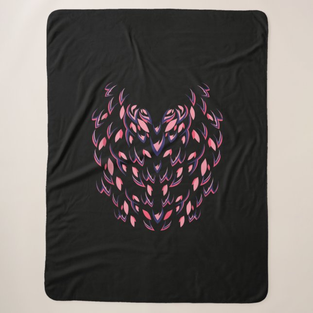 Couverture Sherpa Funny Flamingo Halloween (Devant)