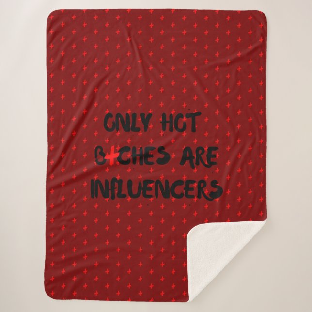 Couverture Sherpa Funny Influencer Quote For Home Decor (Devant)