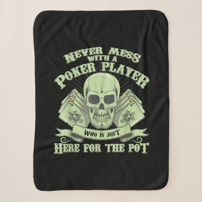 Couverture Sherpa Funny poker | Never Mess With A Poker (Devant)