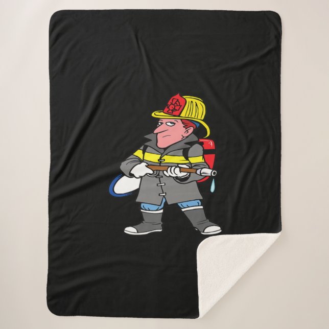 Couverture Sherpa Futur Pompier Hose Veste et Secourt casque (Devant)