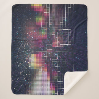 Couverture Sherpa Futurisme rétro : 80's Neon Géométrique