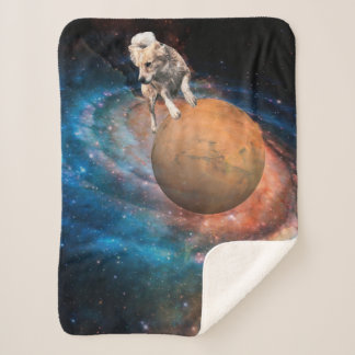 Couverture Sherpa Galaxy Chien Sherpa Blanket - Cosmic Fee Galaxy™