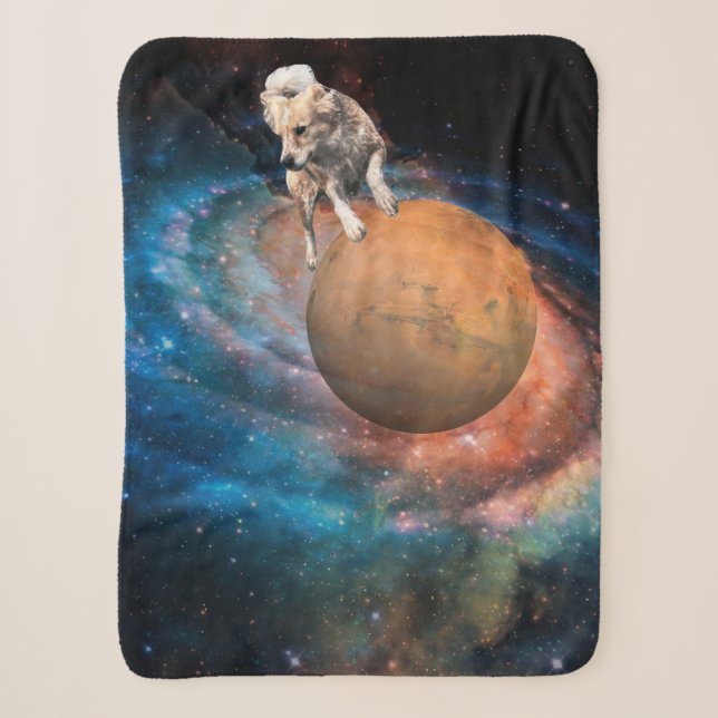 Couverture Sherpa Galaxy Chien Sherpa Blanket - Cosmic Fee Galaxy™ (Devant)