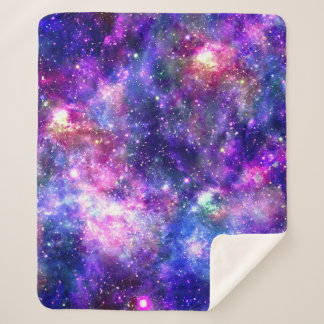 Couverture Sherpa Galaxy Night Imprimer Design cosmique