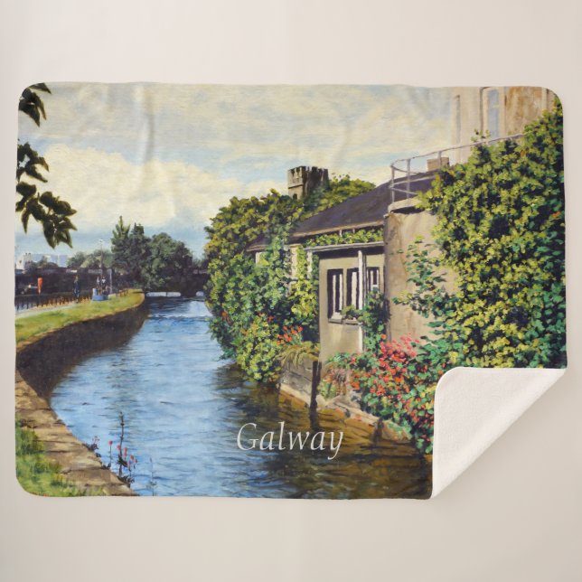 Couverture Sherpa Galway City Irlande Pittoresque Canal View (Devant (Horizontal))