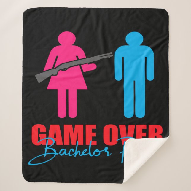Couverture Sherpa Game Over | Bachelor Party Blanket (Devant)