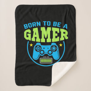 Couverture Sherpa Gamer Gift Né Pour Être Un Joueur