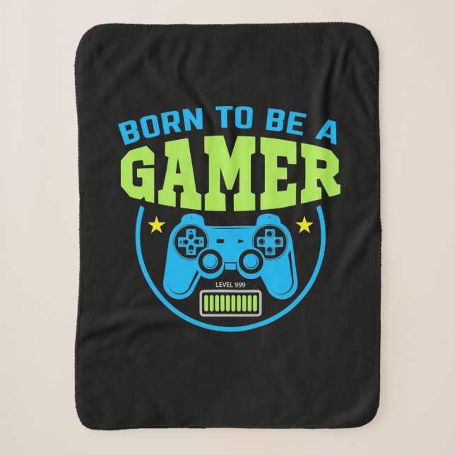 Couverture Sherpa Gamer Gift | Né Pour Être Un Joueur (Devant)