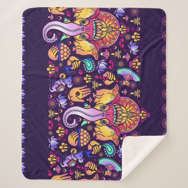 Couverture Sherpa Ganesh Hindu God : Festive sans fil (Devant)