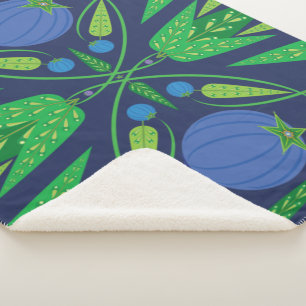 Couverture Sherpa Gardien Du Sherpa De Blueberries (3 Tailles)