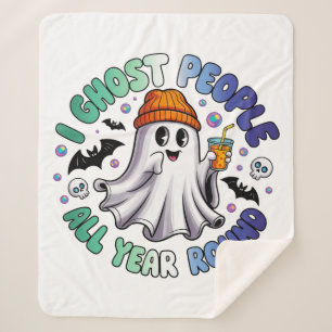 Couverture Sherpa Gay MLM Funny Halloween - I Ghost People