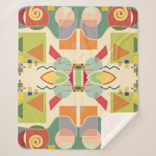 Couverture Sherpa Géométrie Artistique : Motif coloré sans couture