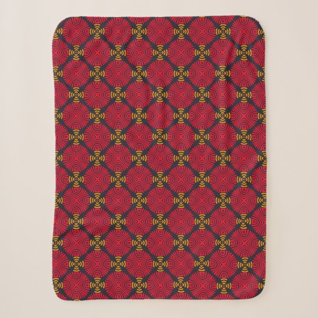 Couverture Sherpa Géométrie de dynastie : Motif chinois traditionnel (Devant)