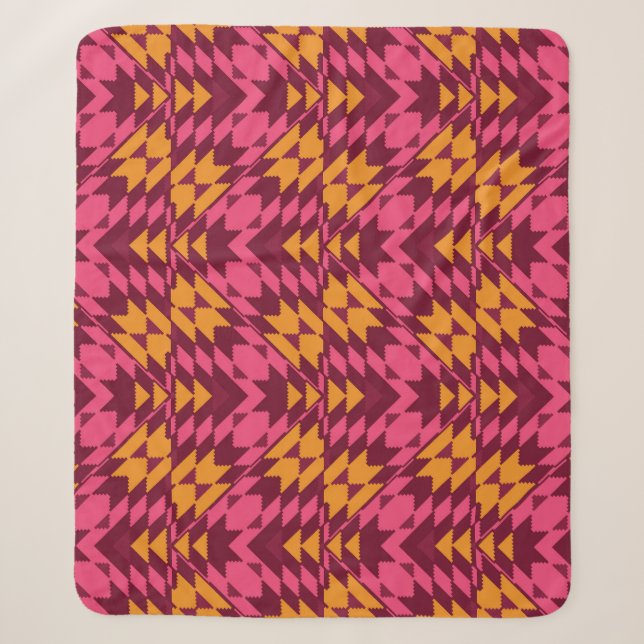 Couverture Sherpa Géométrie intemporelle : Motif sans couture (Devant)