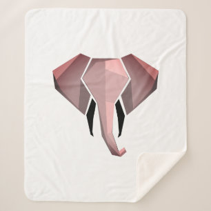 Couverture Sherpa Géométrie Tête d'éléphant