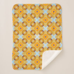 Couverture Sherpa Géométrique jaune inhabituel