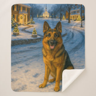 Couverture Sherpa German Shepherd Sherpa Blanket