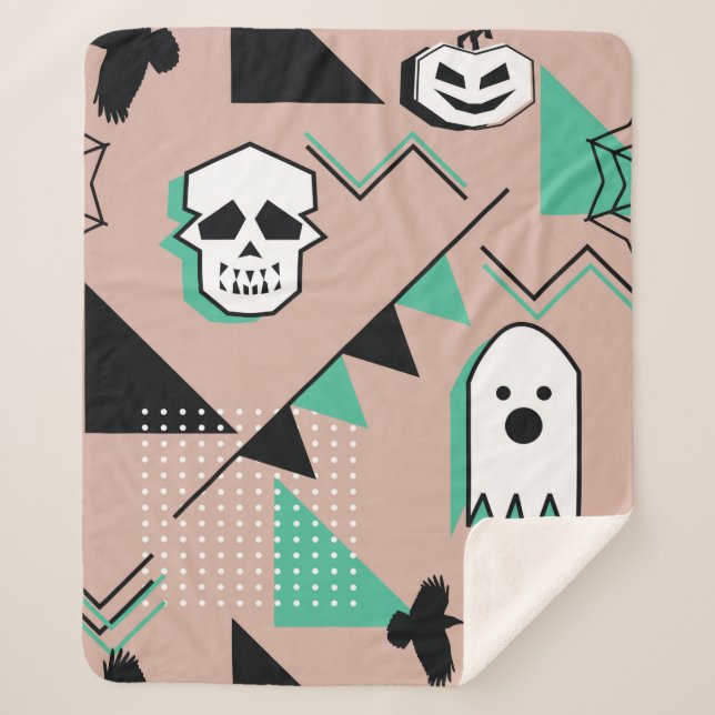 Couverture Sherpa Ghost motif, halloween thème sans couture motif av (Devant)