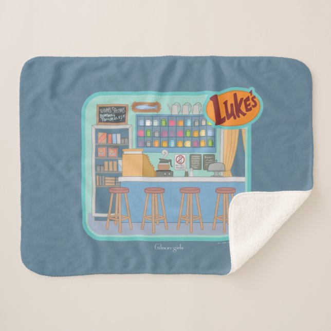 Couverture Sherpa Gilmore Girls | Luke's Diner Graphic (Devant (Horizontal))