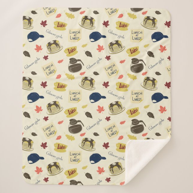 Couverture Sherpa Gilmore Girls Lunch at Luke’s Pattern (Devant)