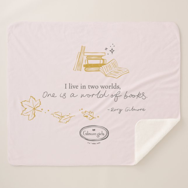 Couverture Sherpa Gilmore Girls Rory Book Quote Design (Devant (Horizontal))