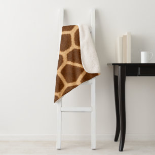 Couverture Sherpa Girafe Motif Élégant et Confortable Salon Sherpa