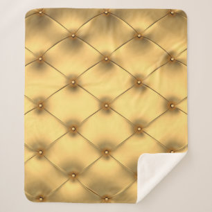 Couverture Sherpa Glamour D'Or : Décor Luxueux.